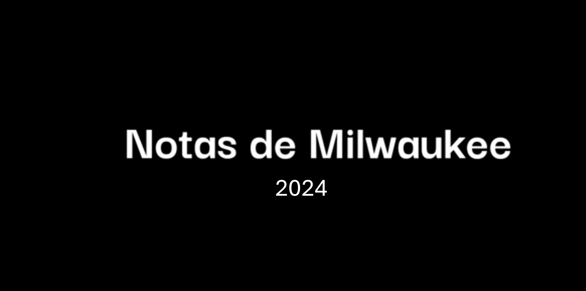 Formação – Notas de Milwaukee