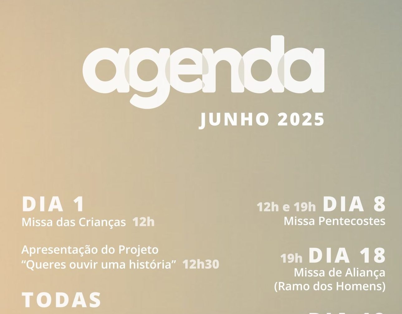 Calendário Junho
